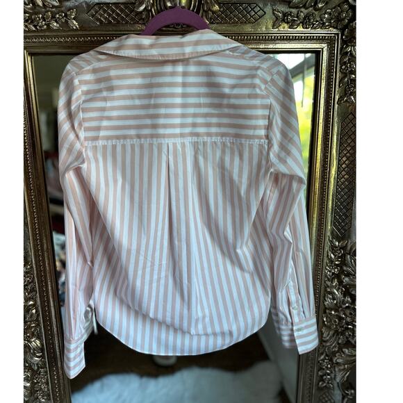 Veronica Beard Amelia Shirt Pink Shell/White Striped Button Down Size 2 NEW NWT! - Picture 5 of 7